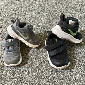 Nike boys sneakers infant/toddler size 4 & 5. Gently used.